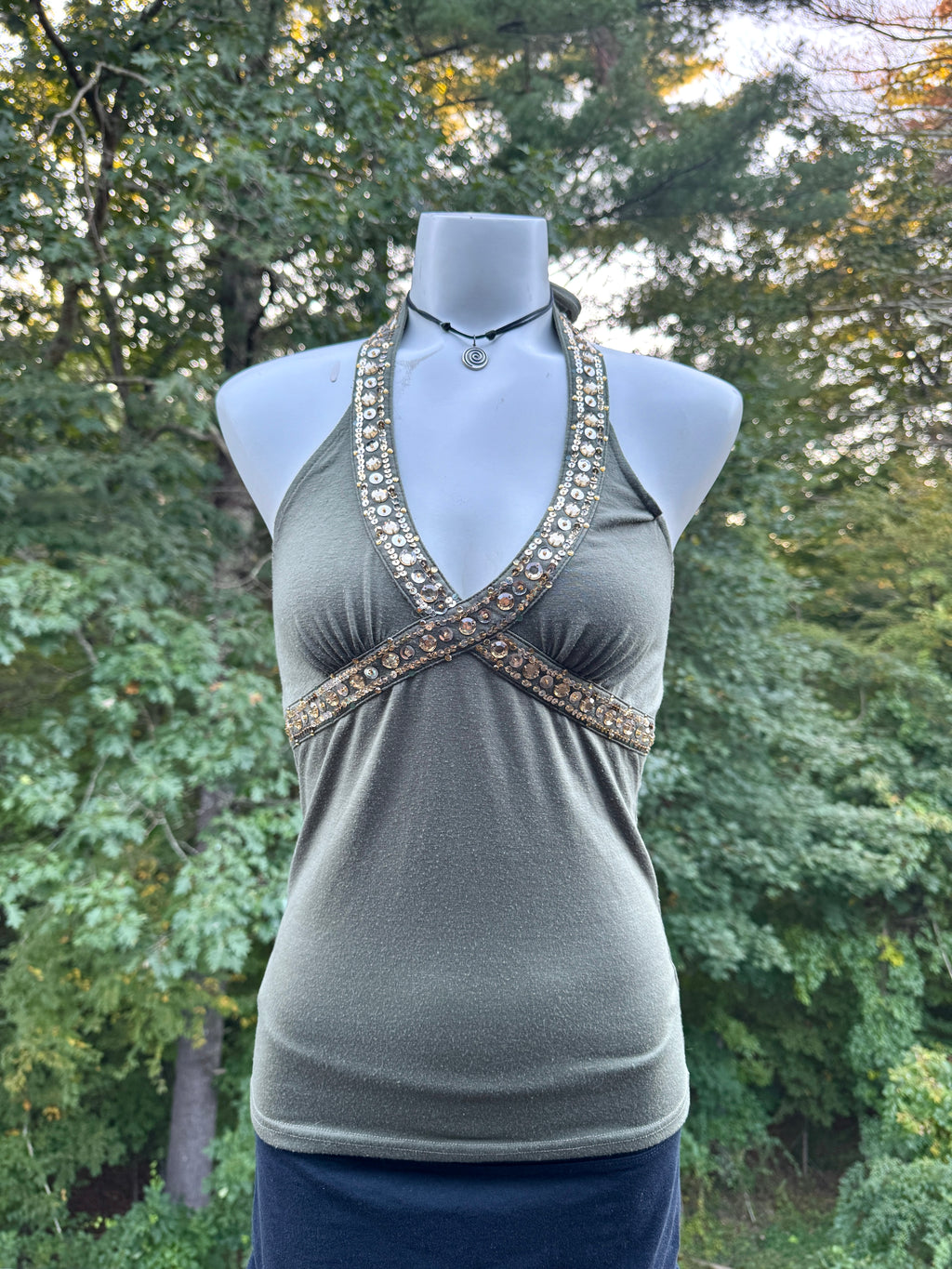 Green Halter Top