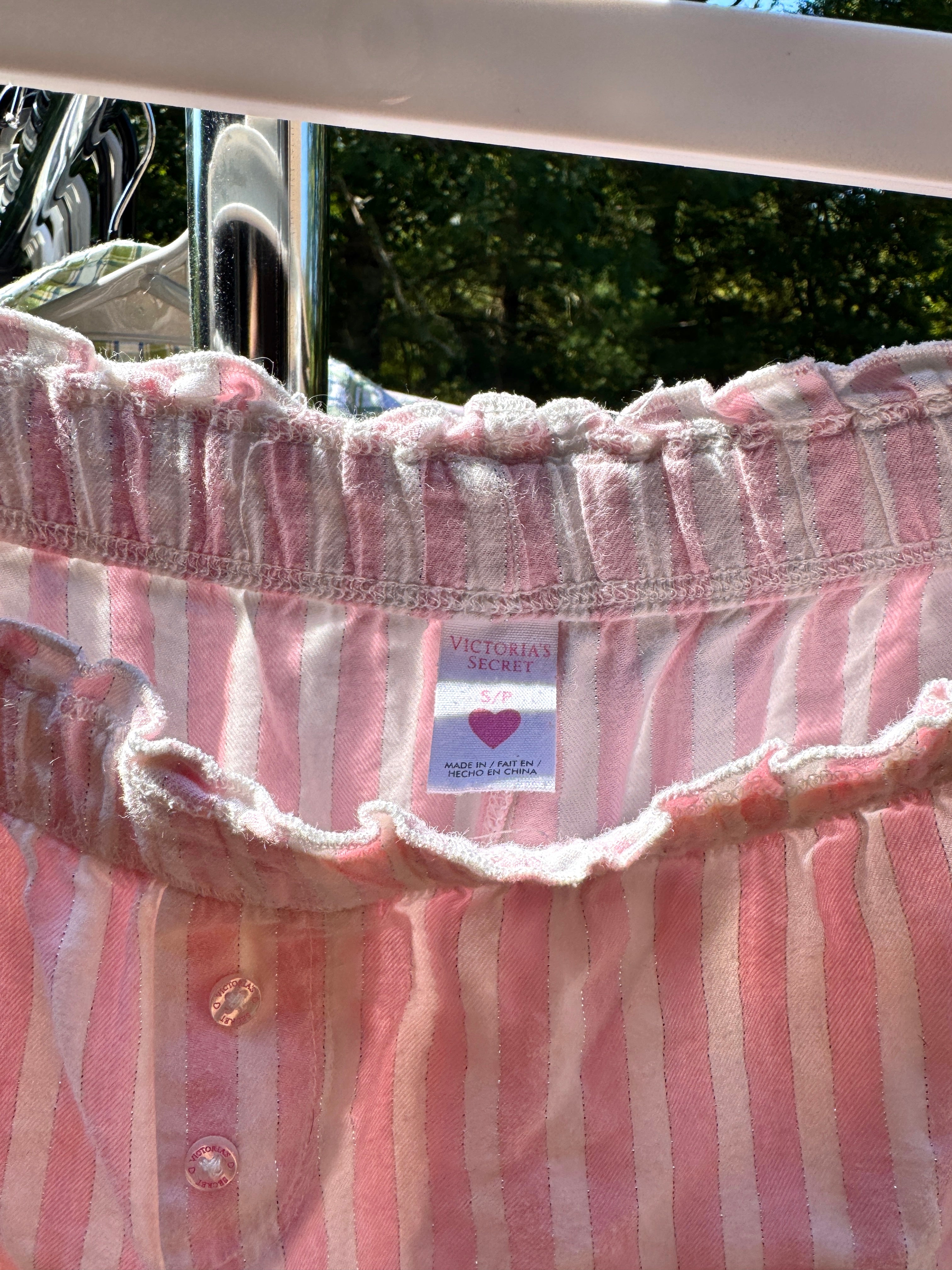 Vintage Victoria's Secret Striped Pajama Set