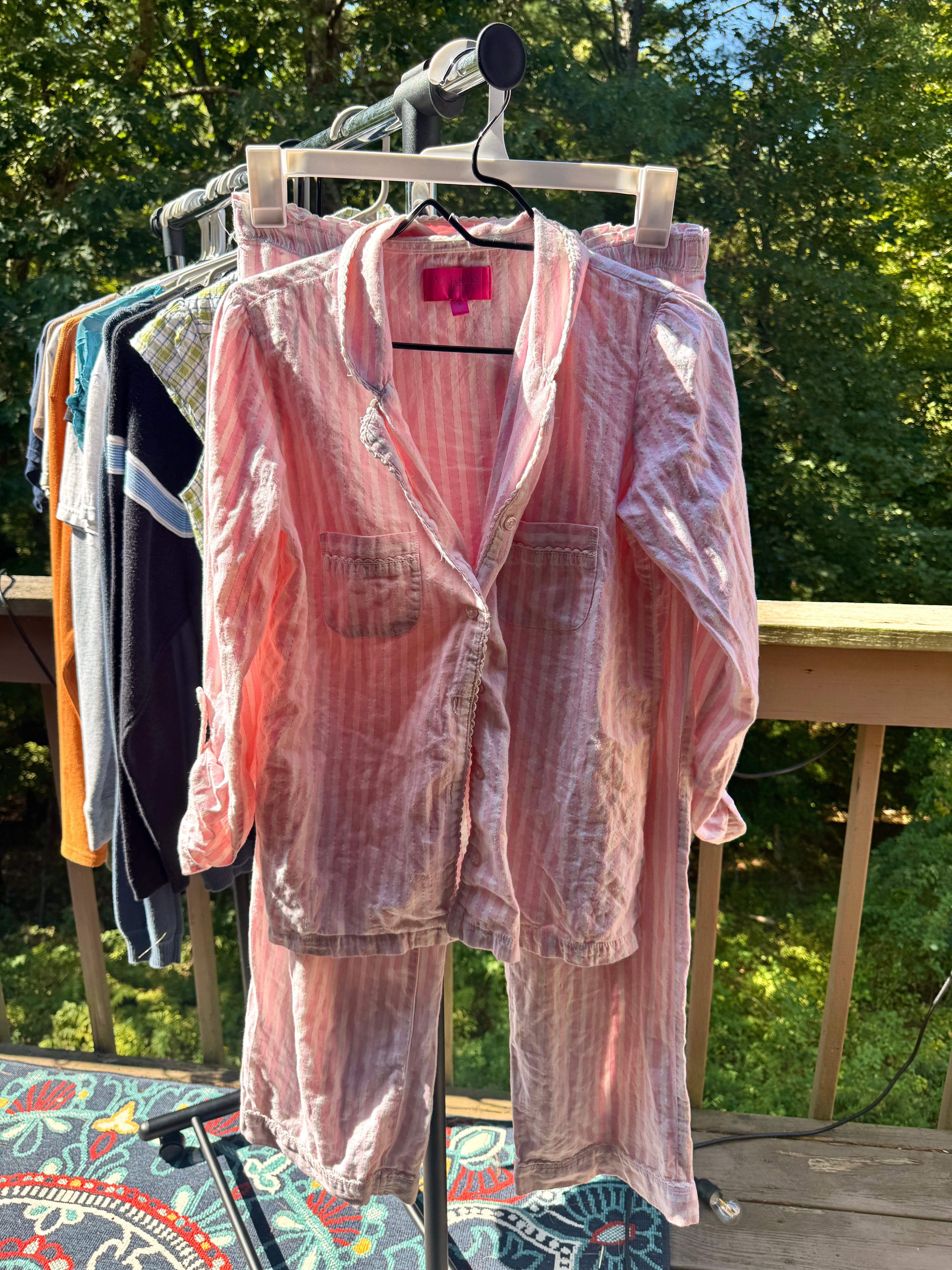 Vintage Victoria's Secret Striped Pajama Set