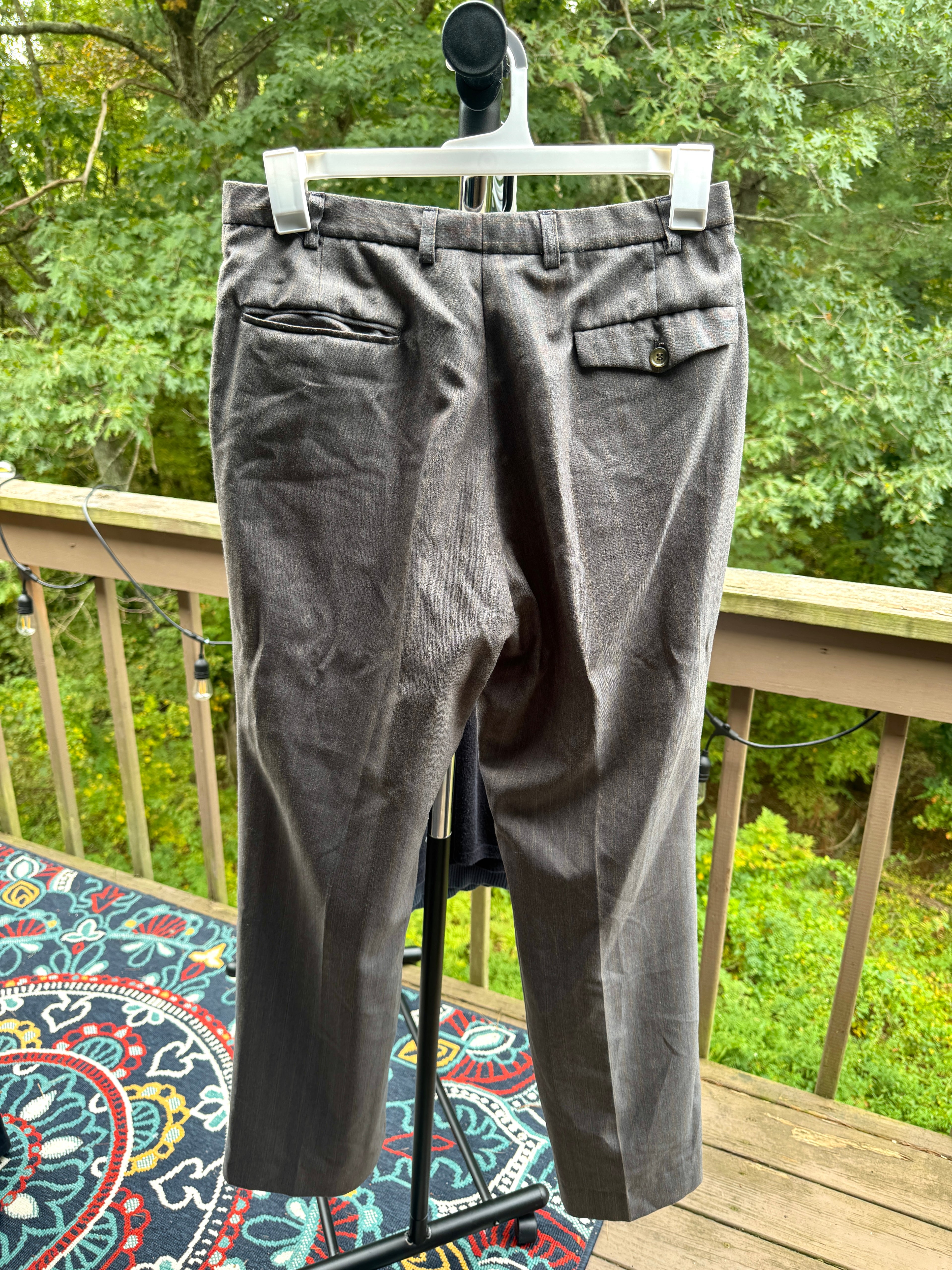 Gray Pinstripe Pants