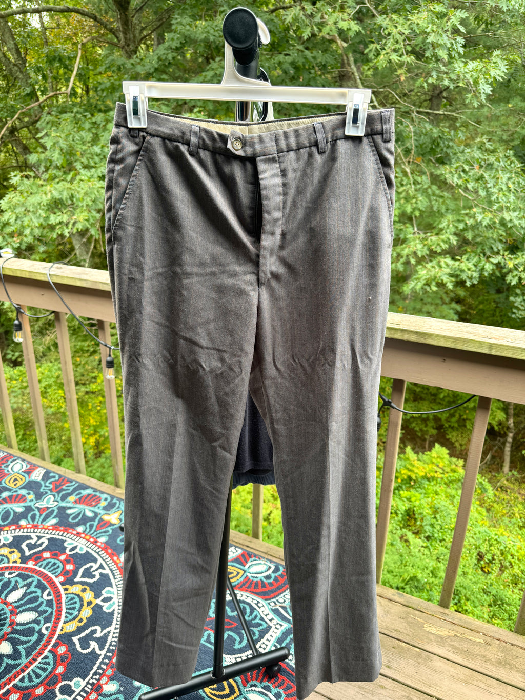 Gray Pinstripe Pants